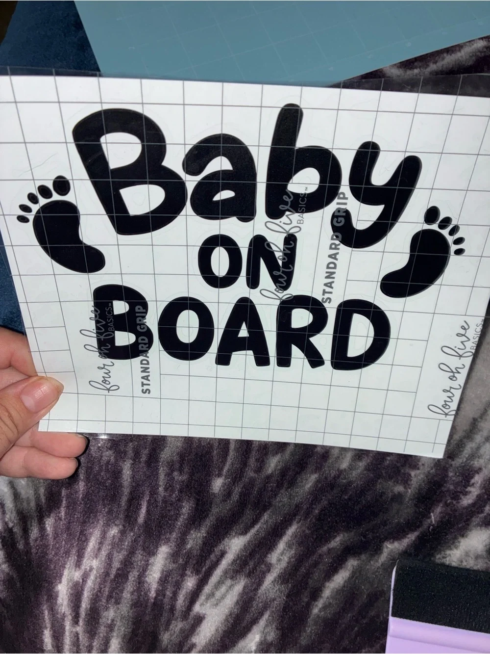 Baby On Board Vinyl Decal - Black